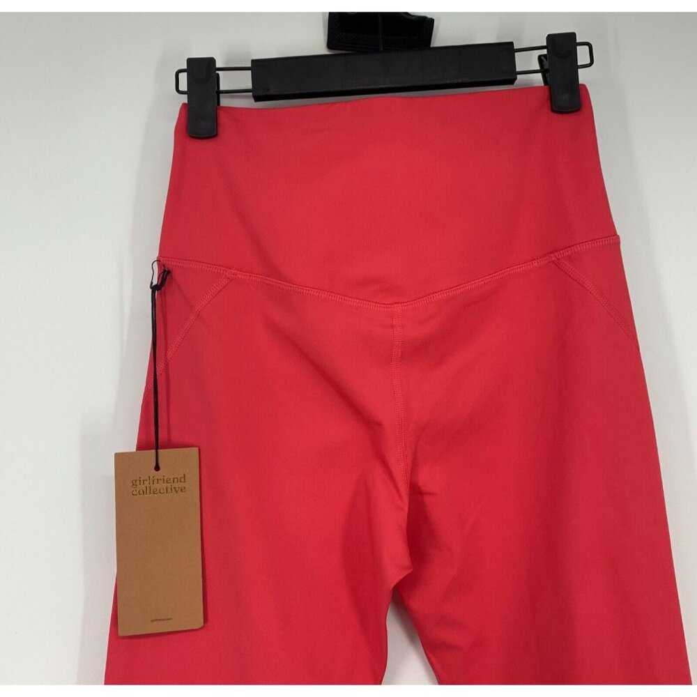 Girlfriend Collective Leggings High Waist 7/8 Crop Geranium Pink NWT - Picture 10 of 15